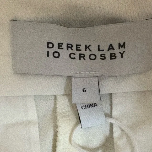 Derek Lam 10 Crosby Bianca Split Ankle Crop Pants Off White Size6 - Picture 14 of 15